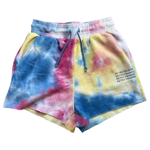 Vitality Balance Athletica Be the Change Colorful Tie-Dye Sweat Shorts Small - Picture 1 of 6